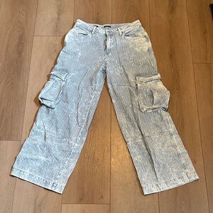 Wild Fable Baggy Mid-Rise Striped Cargo Pants